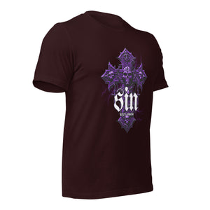 Purple-Skull-Sin t-shirt-Phoenix Styles