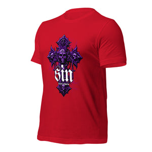 Purple-Skull-Sin t-shirt-Phoenix Styles