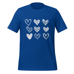 Hearts Unisex t-shirt-Phoenix Styles