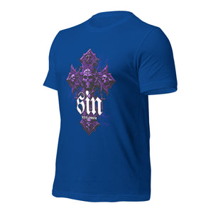 Purple-Skull-Sin t-shirt-Phoenix Styles