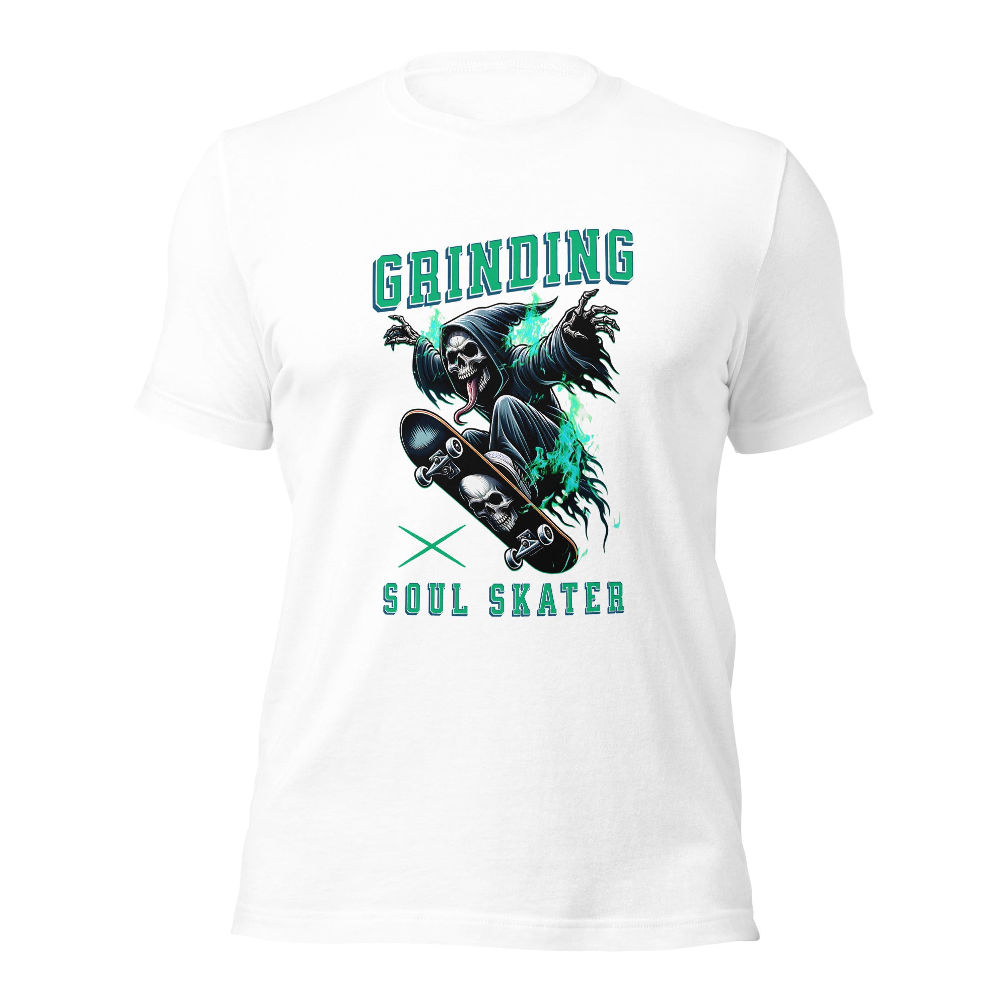 Grim-reaper-playing-skateboard t-shirt-Phoenix Styles