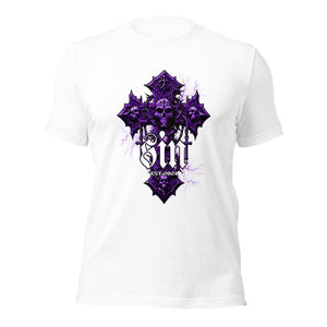 Purple-Skull-Sin t-shirt-Phoenix Styles