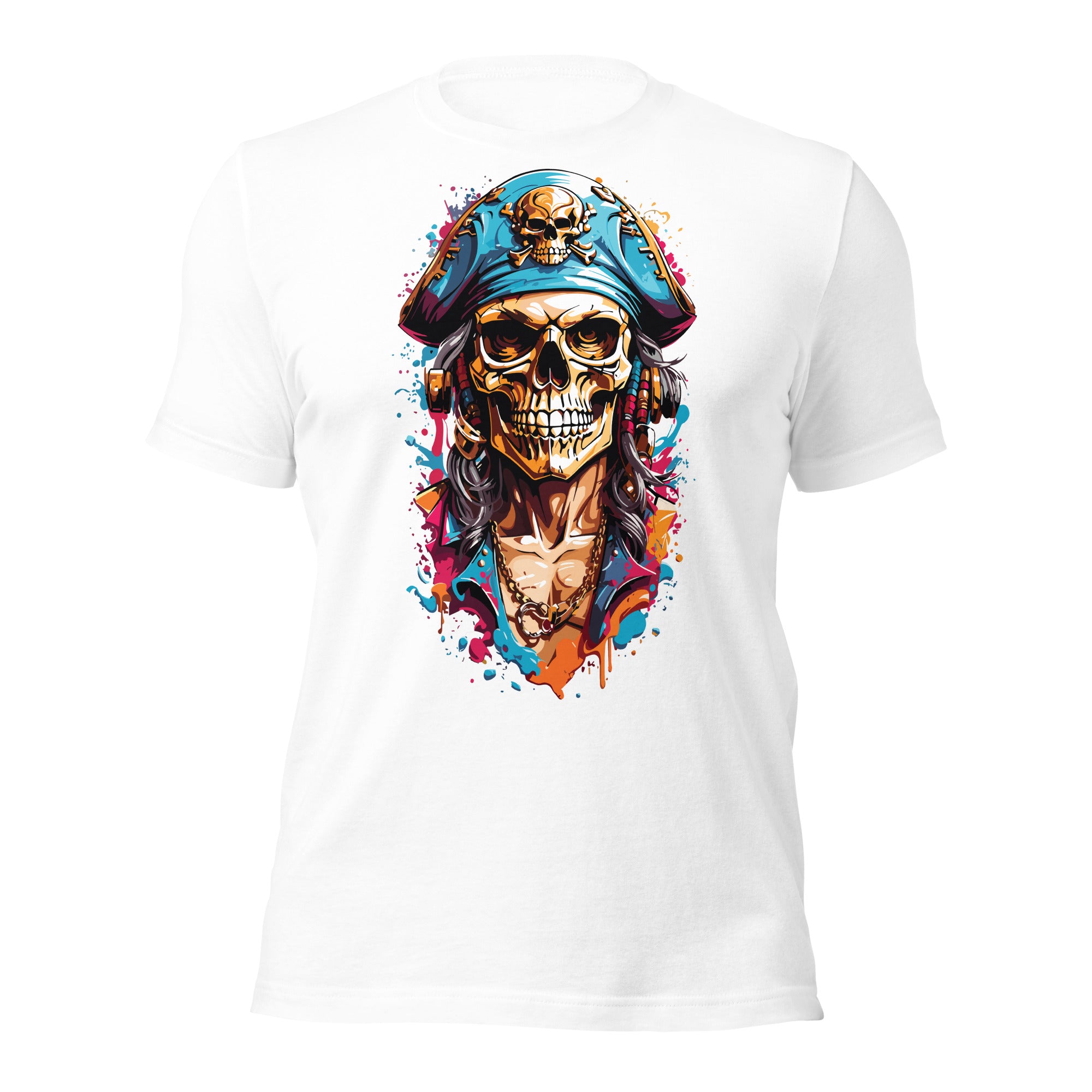 Paint Splash Skull t-shirt-Phoenix Styles