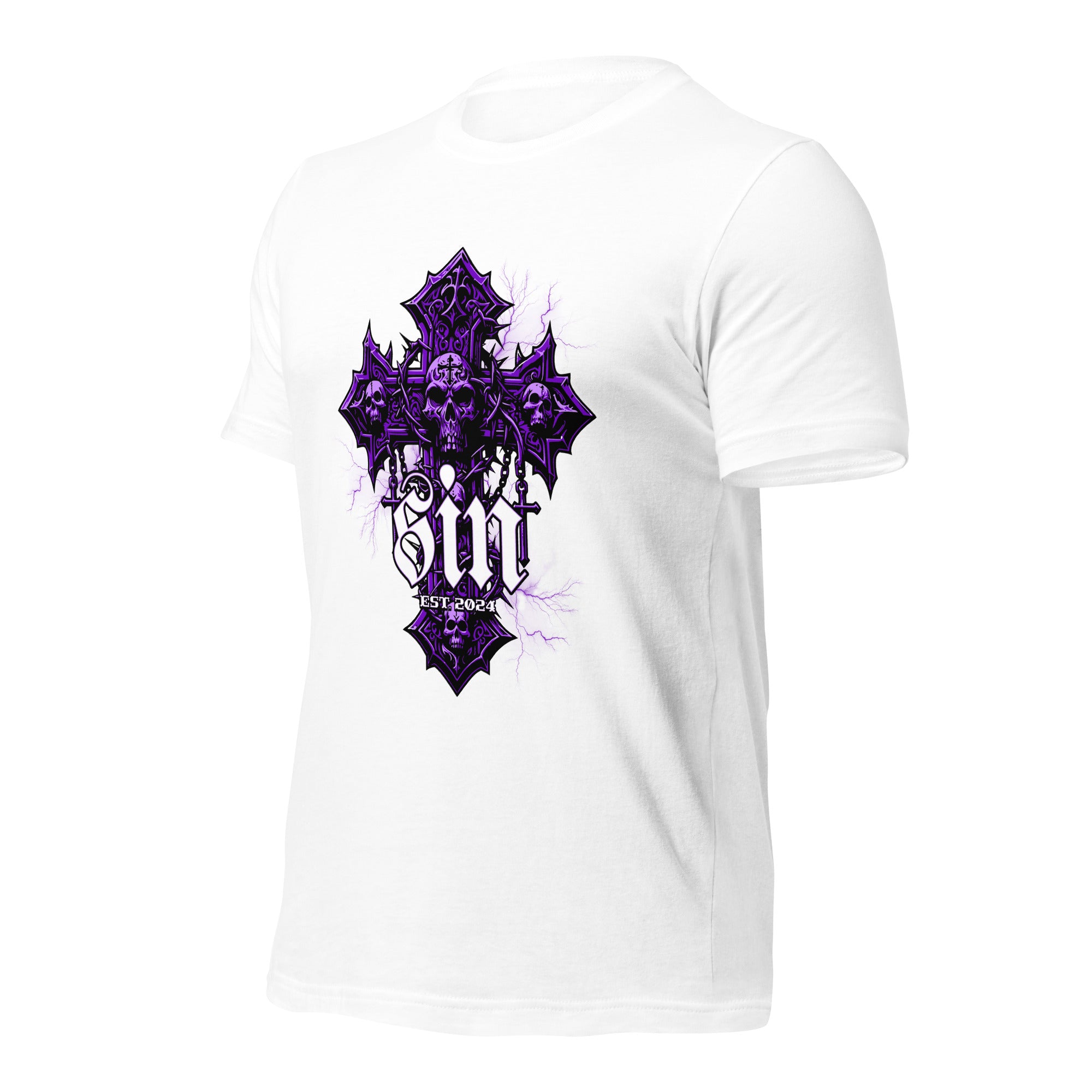 Purple-Skull-Sin t-shirt-Phoenix Styles