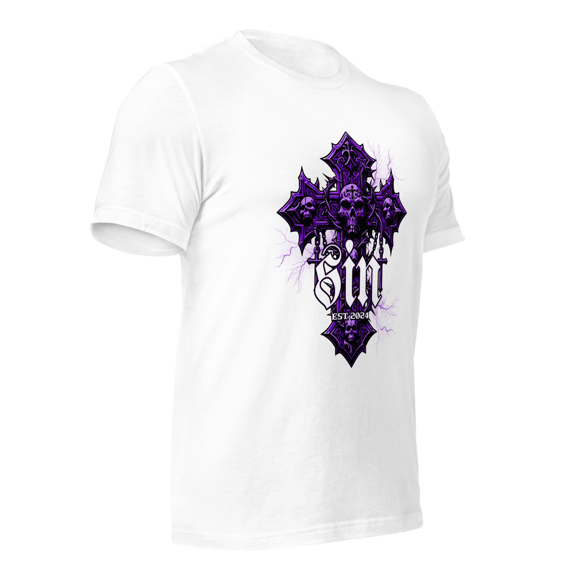 Purple-Skull-Sin t-shirt-Phoenix Styles