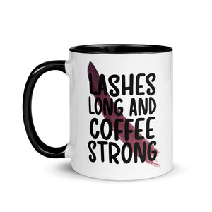 Lashes Long and Coffee Strong Mug-Phoenix Styles