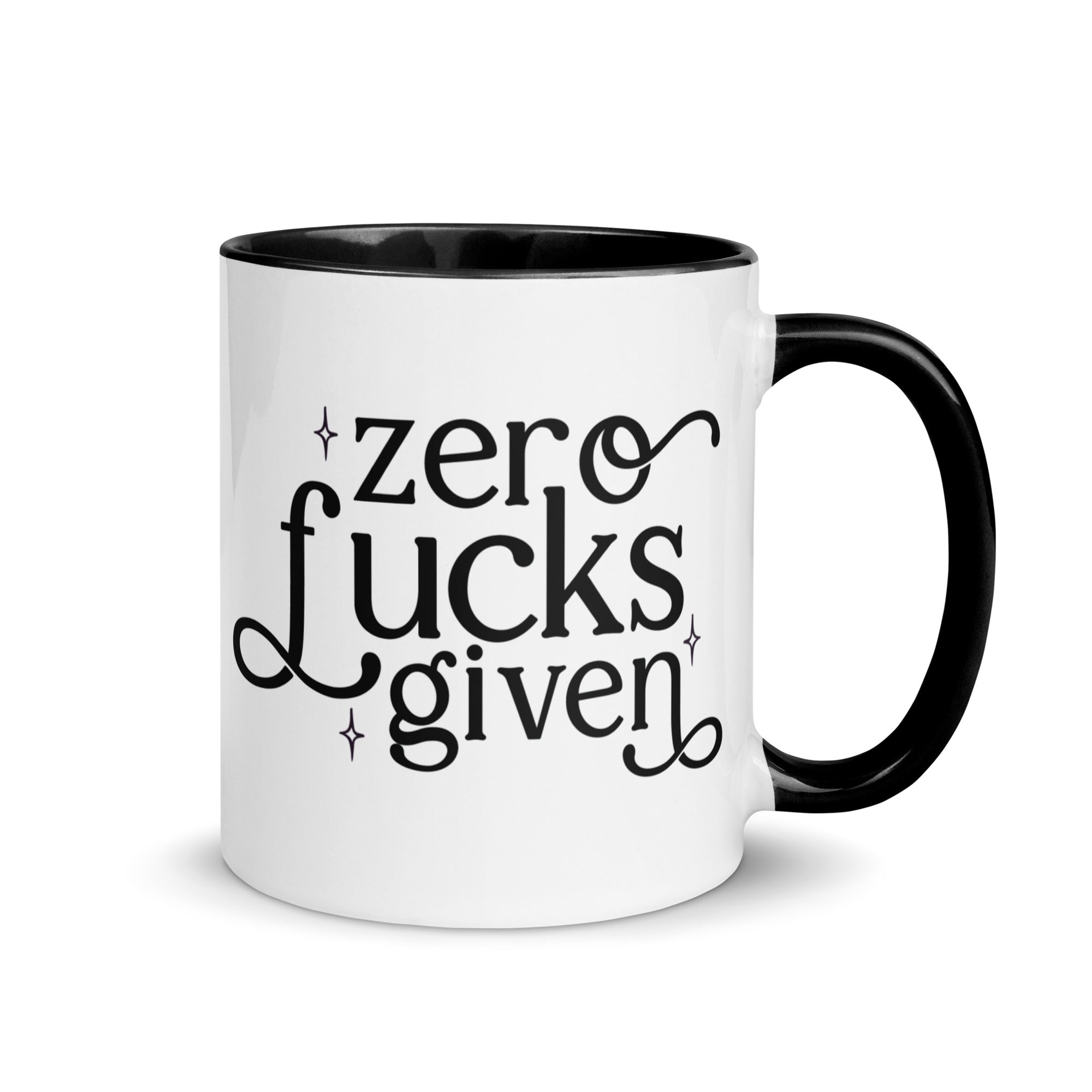 Zero Fuck Given Mug with Color Inside-Phoenix Styles