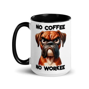 No Coffee No Workee- Bull Dog Mug-Phoenix Styles