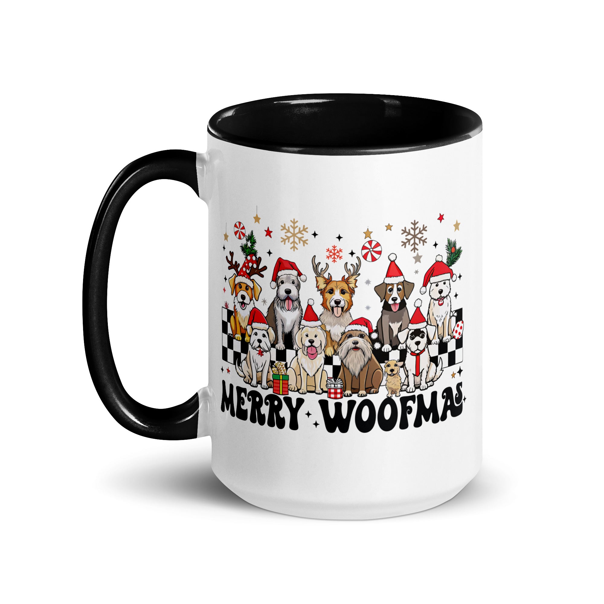 Merry Woofmas Mug with Color Inside-Phoenix Styles