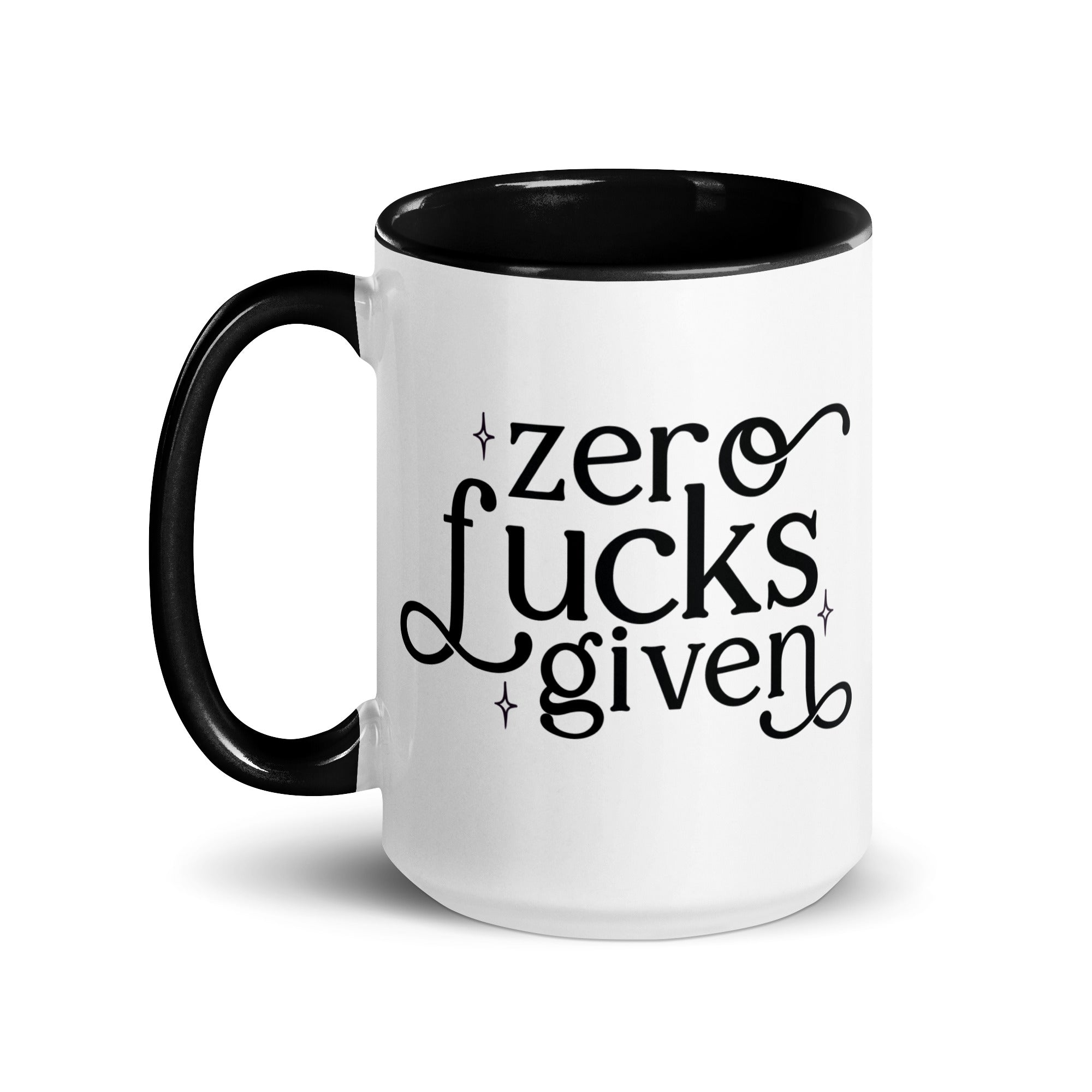 Zero Fuck Given Mug with Color Inside-Phoenix Styles