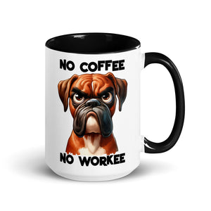 No Coffee No Workee- Bull Dog Mug-Phoenix Styles