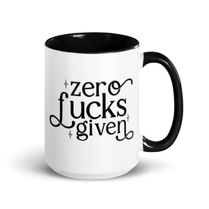 Zero Fuck Given Mug with Color Inside-Phoenix Styles