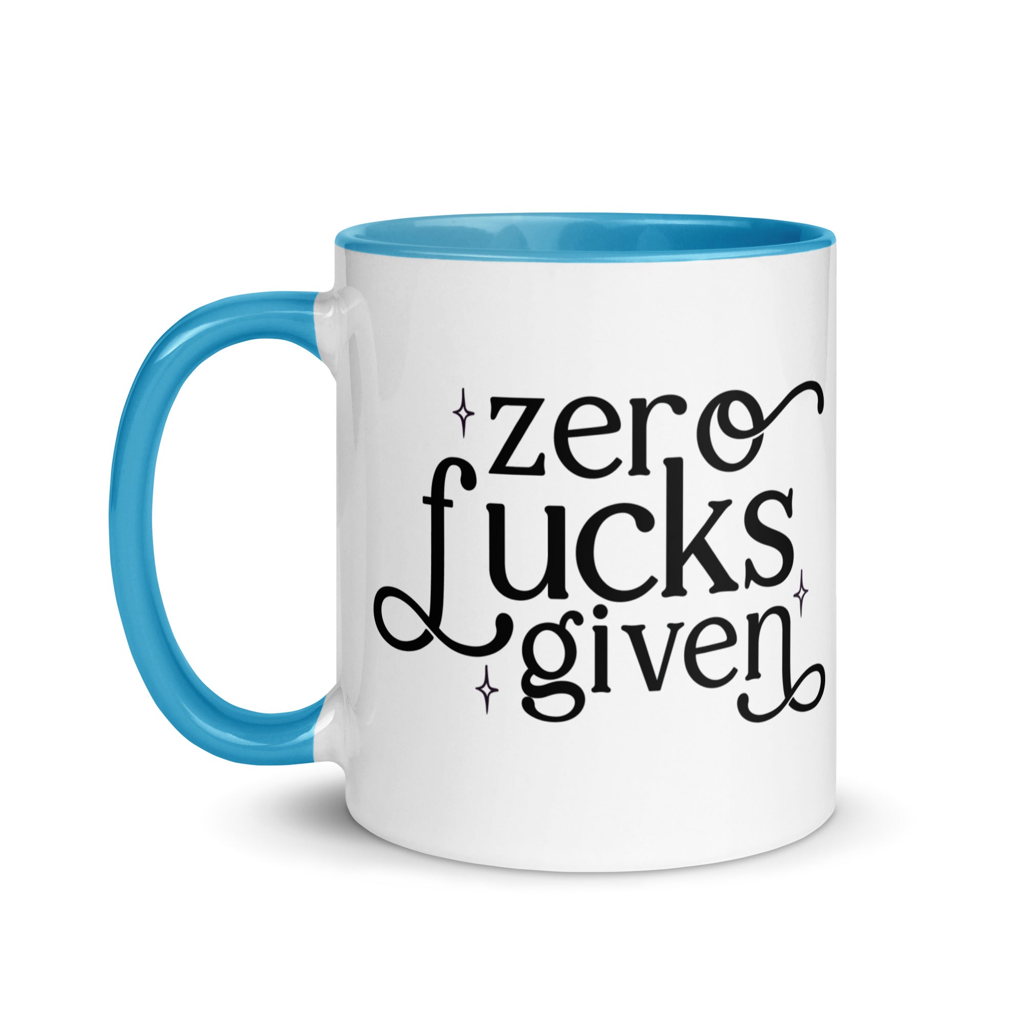 Zero Fuck Given Mug with Color Inside-Phoenix Styles