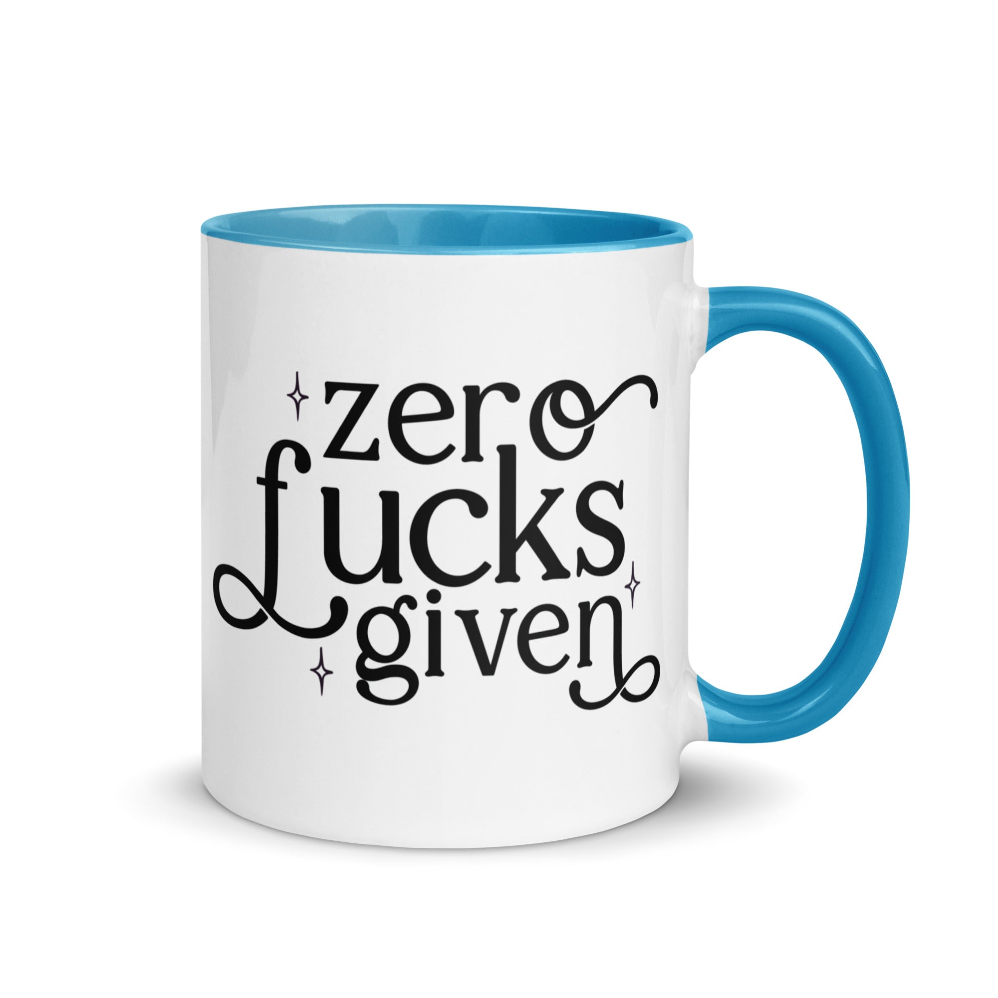 Zero Fuck Given Mug with Color Inside-Phoenix Styles