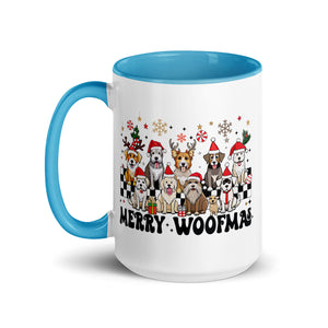 Merry Woofmas Mug with Color Inside-Phoenix Styles