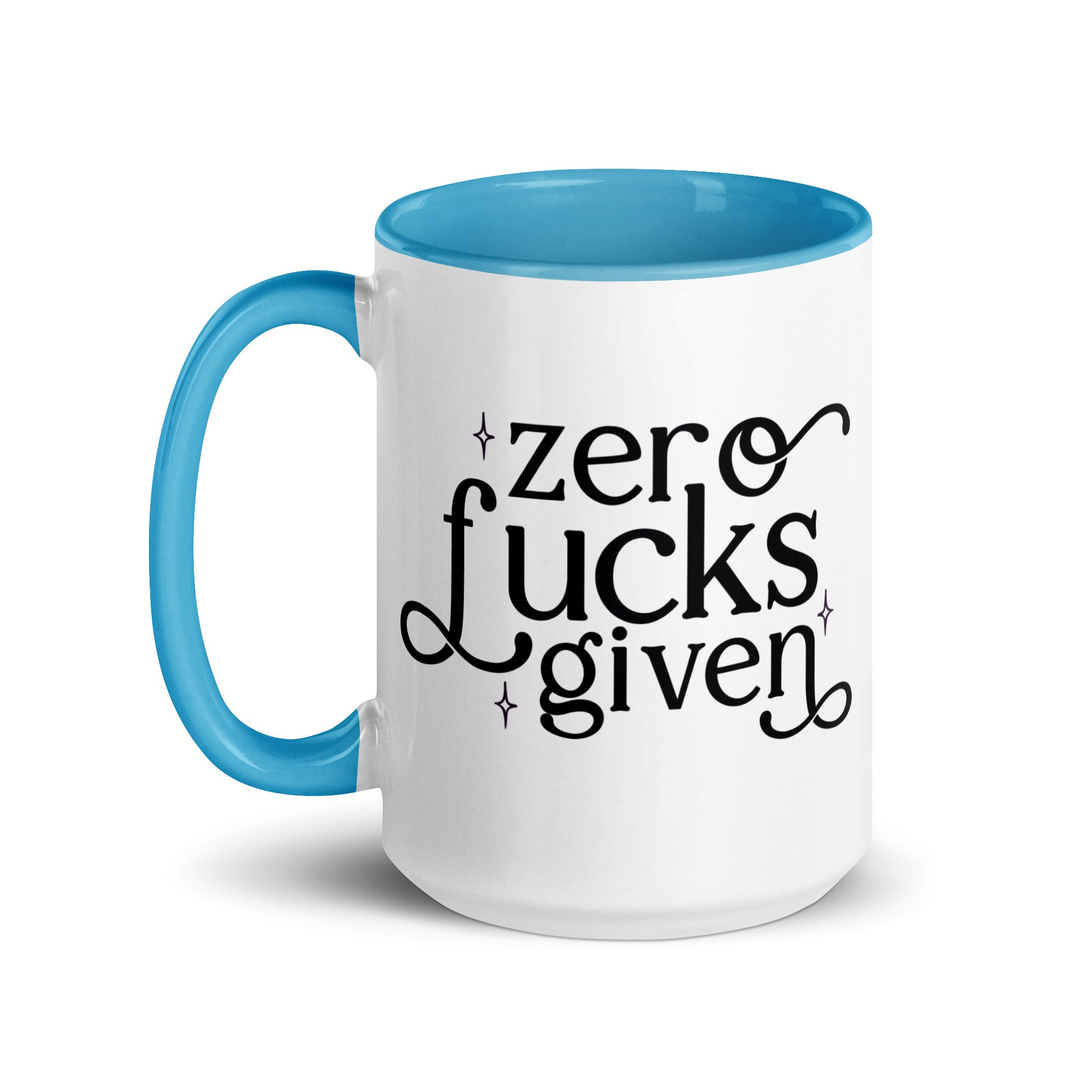 Zero Fuck Given Mug with Color Inside-Phoenix Styles