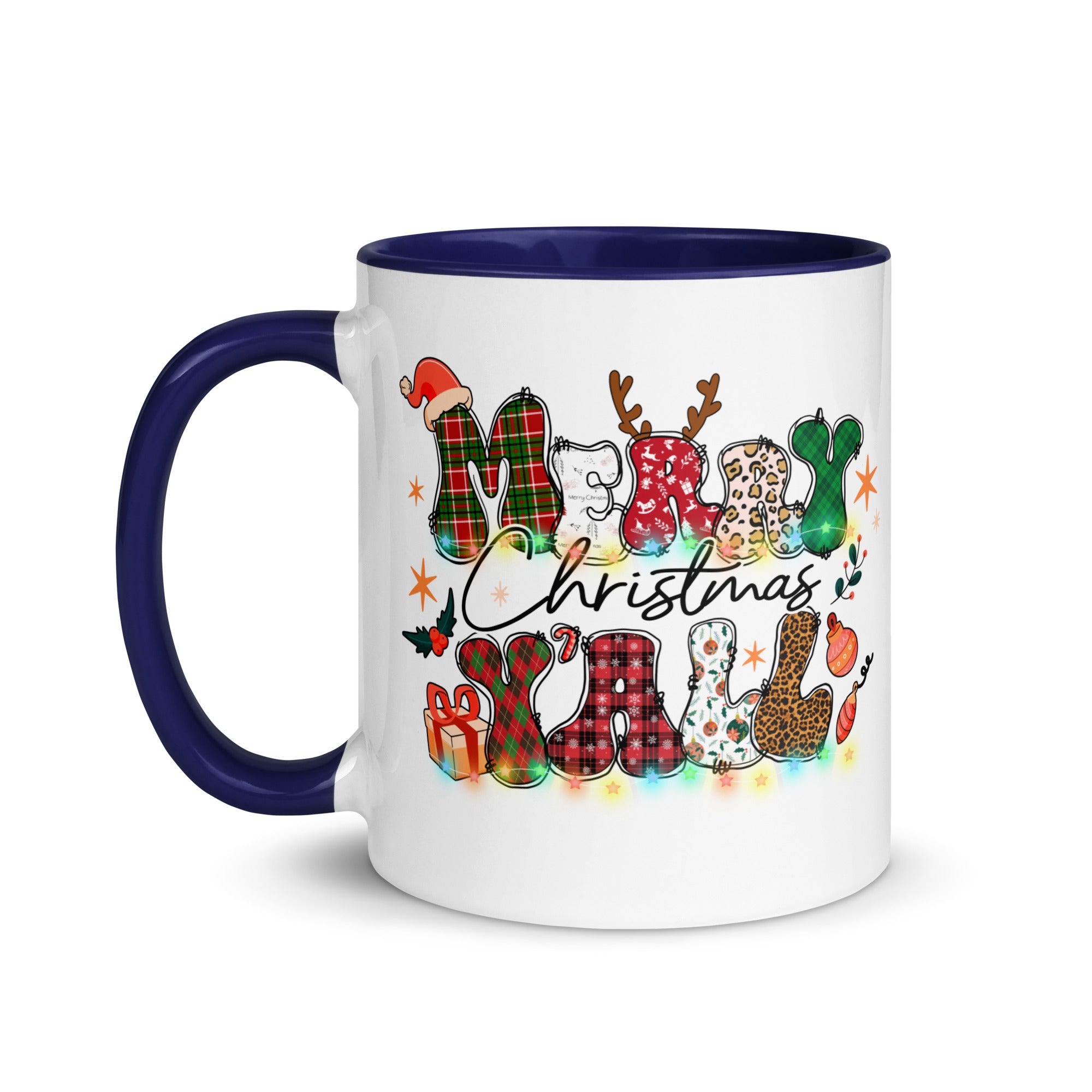 Merry Christmas Yall Mug with Color Inside-Phoenix Styles