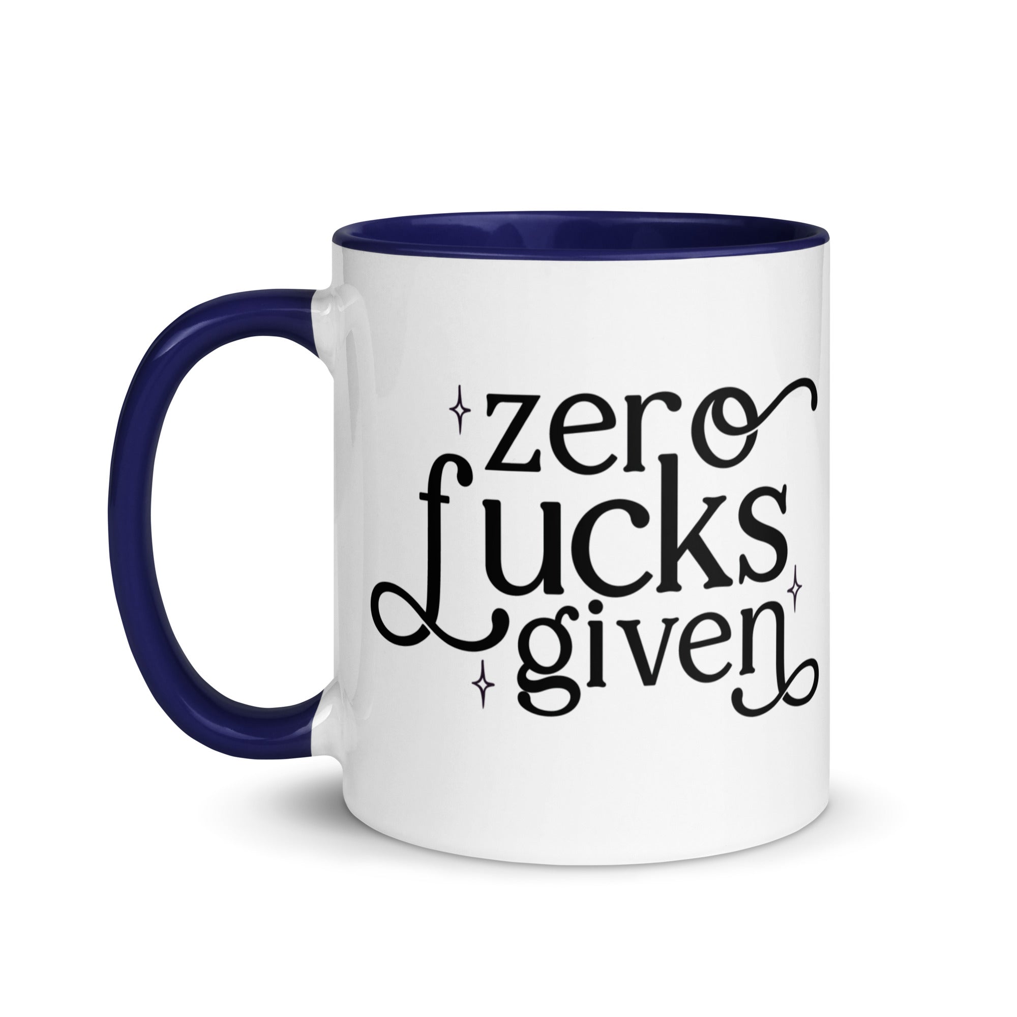 Zero Fuck Given Mug with Color Inside-Phoenix Styles