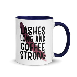 Lashes Long and Coffee Strong Mug-Phoenix Styles