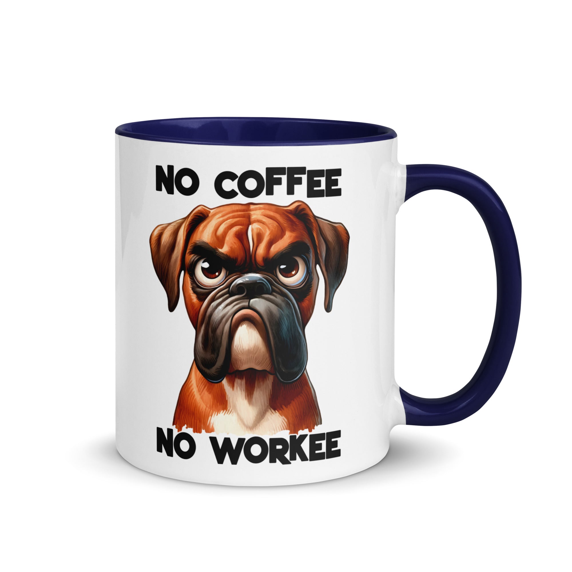 No Coffee No Workee- Bull Dog Mug-Phoenix Styles