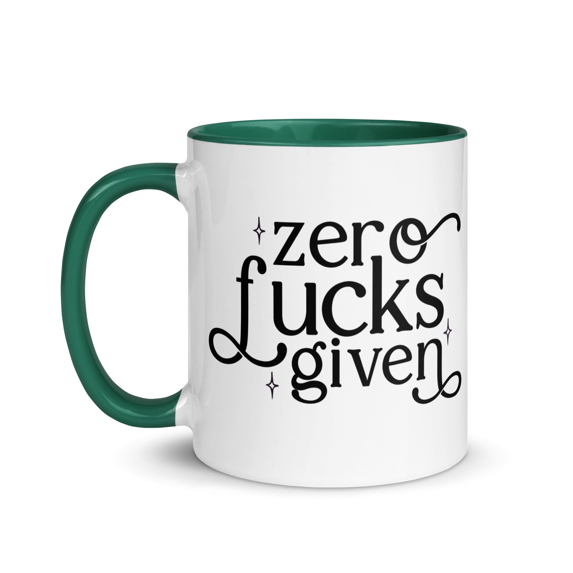 Zero Fuck Given Mug with Color Inside-Phoenix Styles