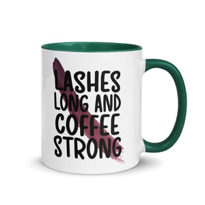 Lashes Long and Coffee Strong Mug-Phoenix Styles