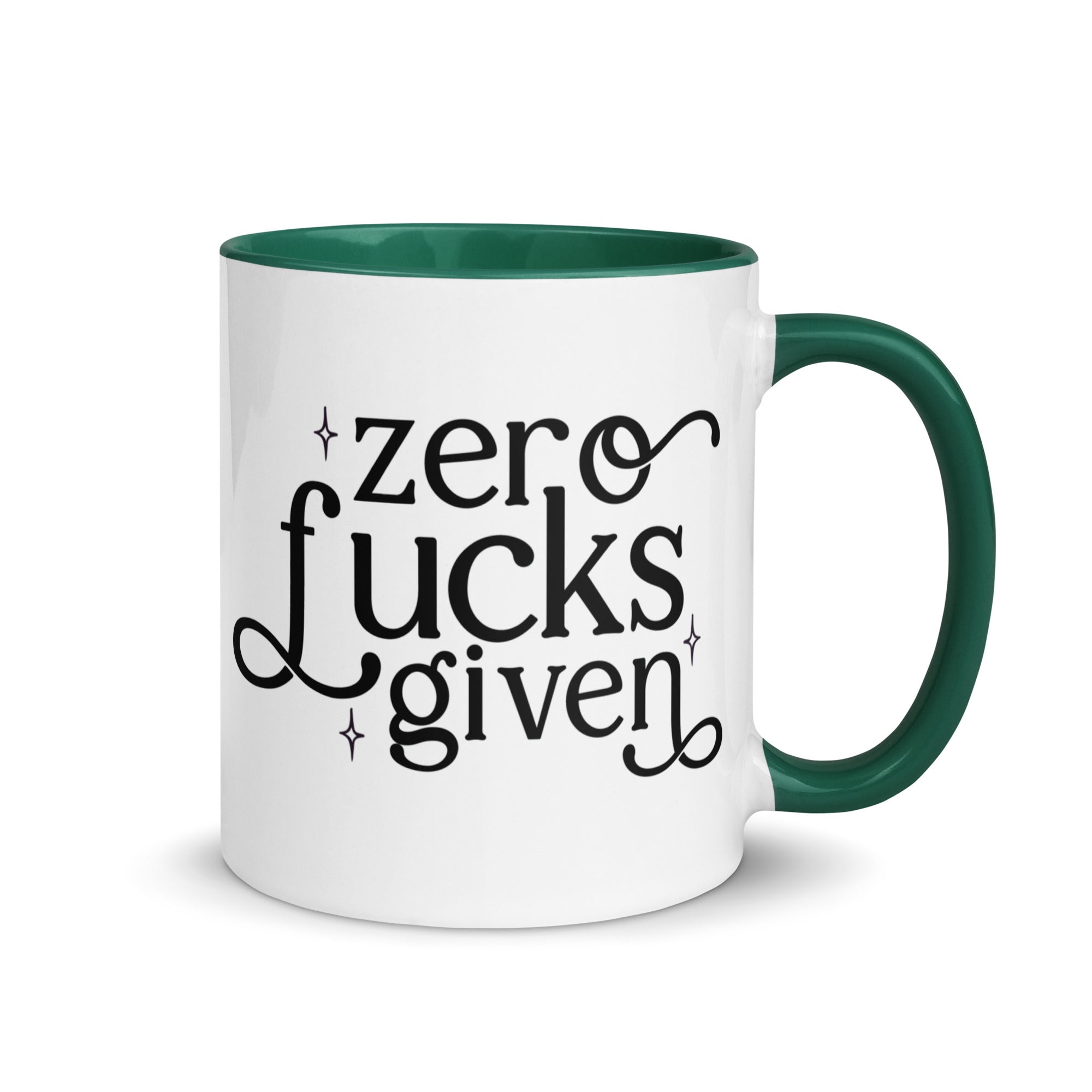 Zero Fuck Given Mug with Color Inside-Phoenix Styles