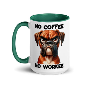 No Coffee No Workee- Bull Dog Mug-Phoenix Styles