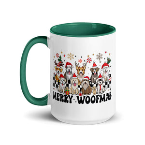 Merry Woofmas Mug with Color Inside-Phoenix Styles