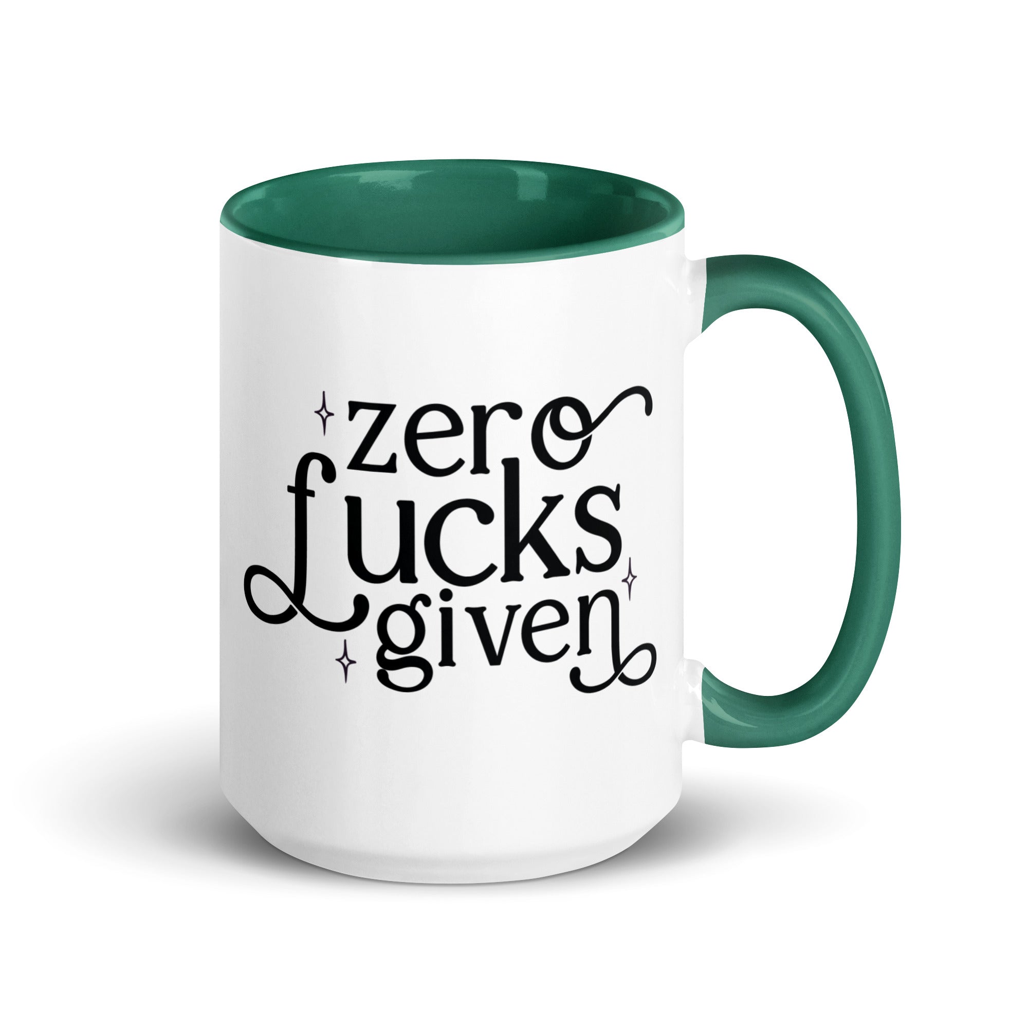 Zero Fuck Given Mug with Color Inside-Phoenix Styles