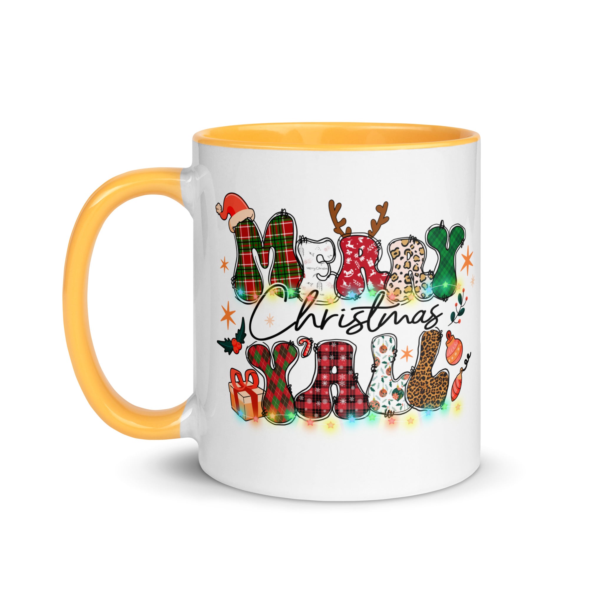 Merry Christmas Yall Mug with Color Inside-Phoenix Styles