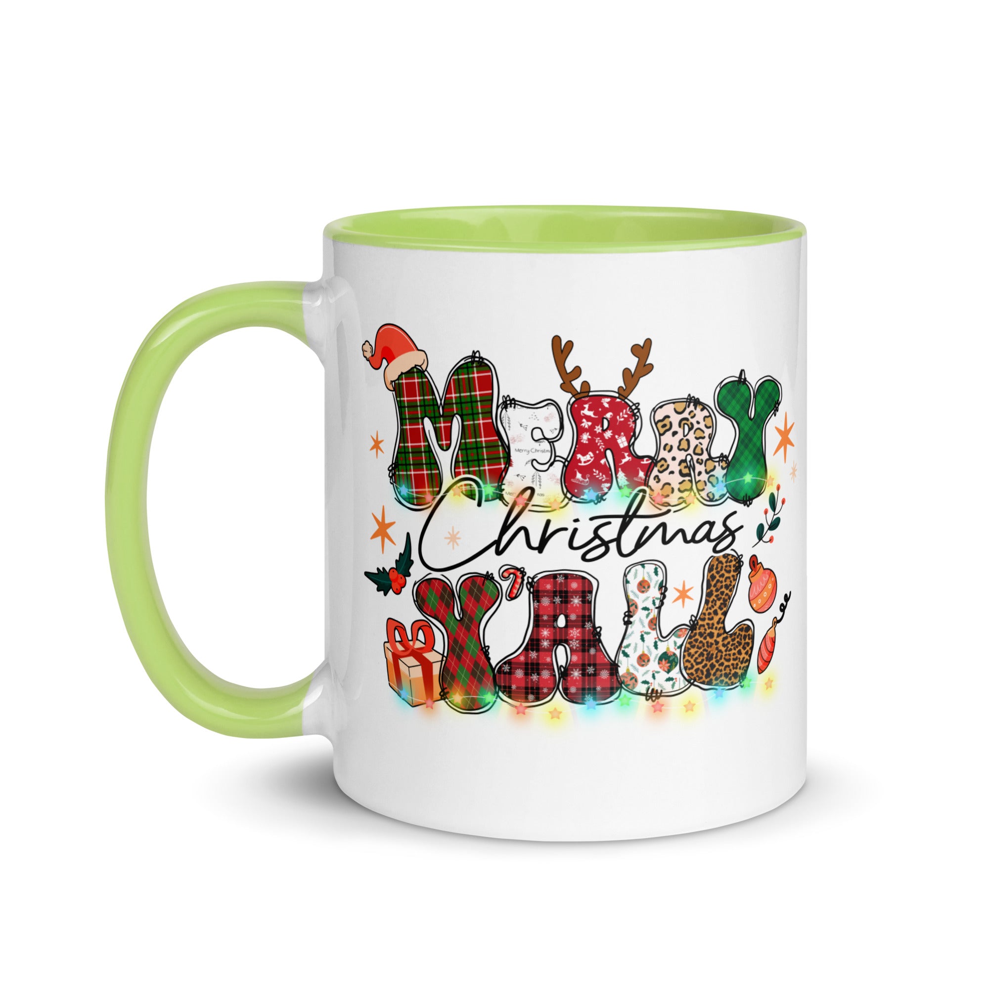 Merry Christmas Yall Mug with Color Inside-Phoenix Styles