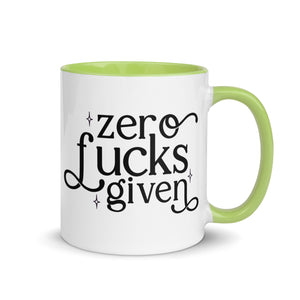 Zero Fuck Given Mug with Color Inside-Phoenix Styles