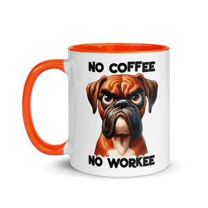 No Coffee No Workee- Bull Dog Mug-Phoenix Styles