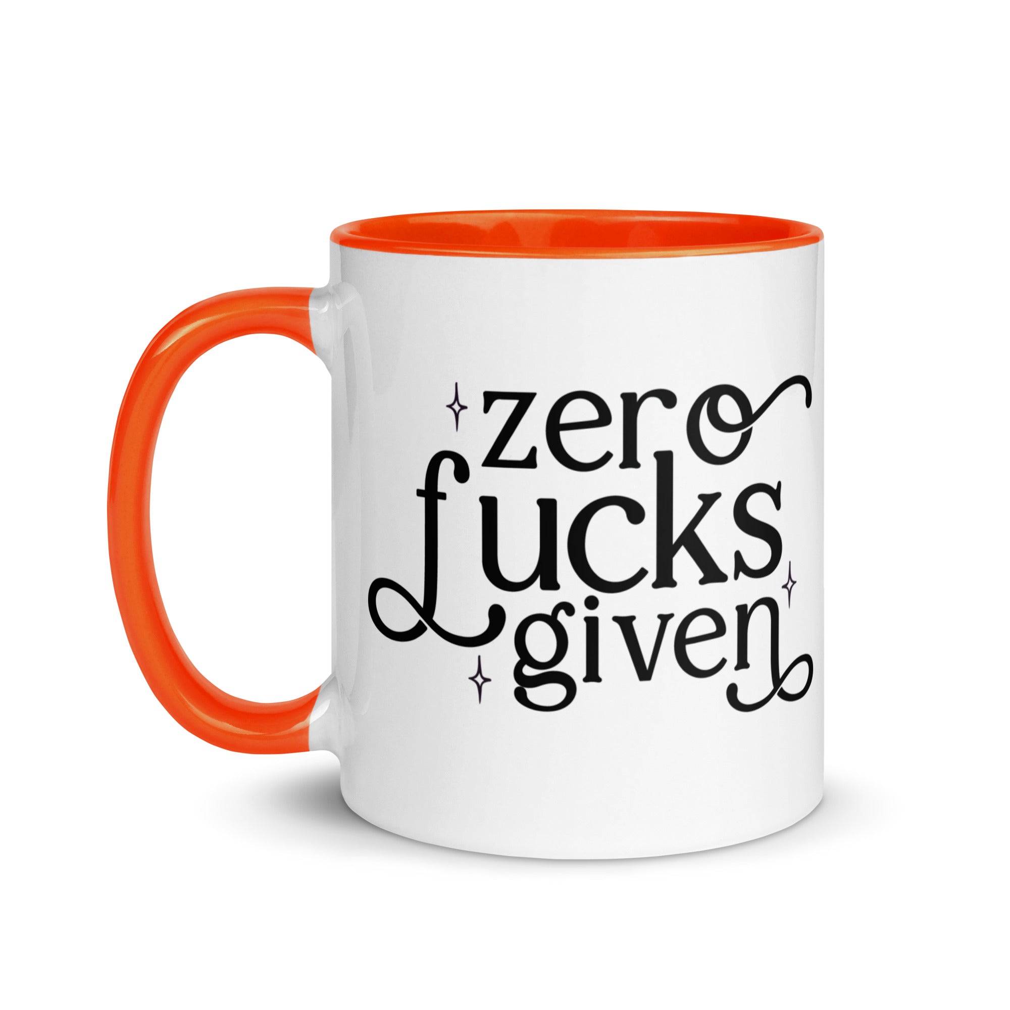 Zero Fuck Given Mug with Color Inside-Phoenix Styles