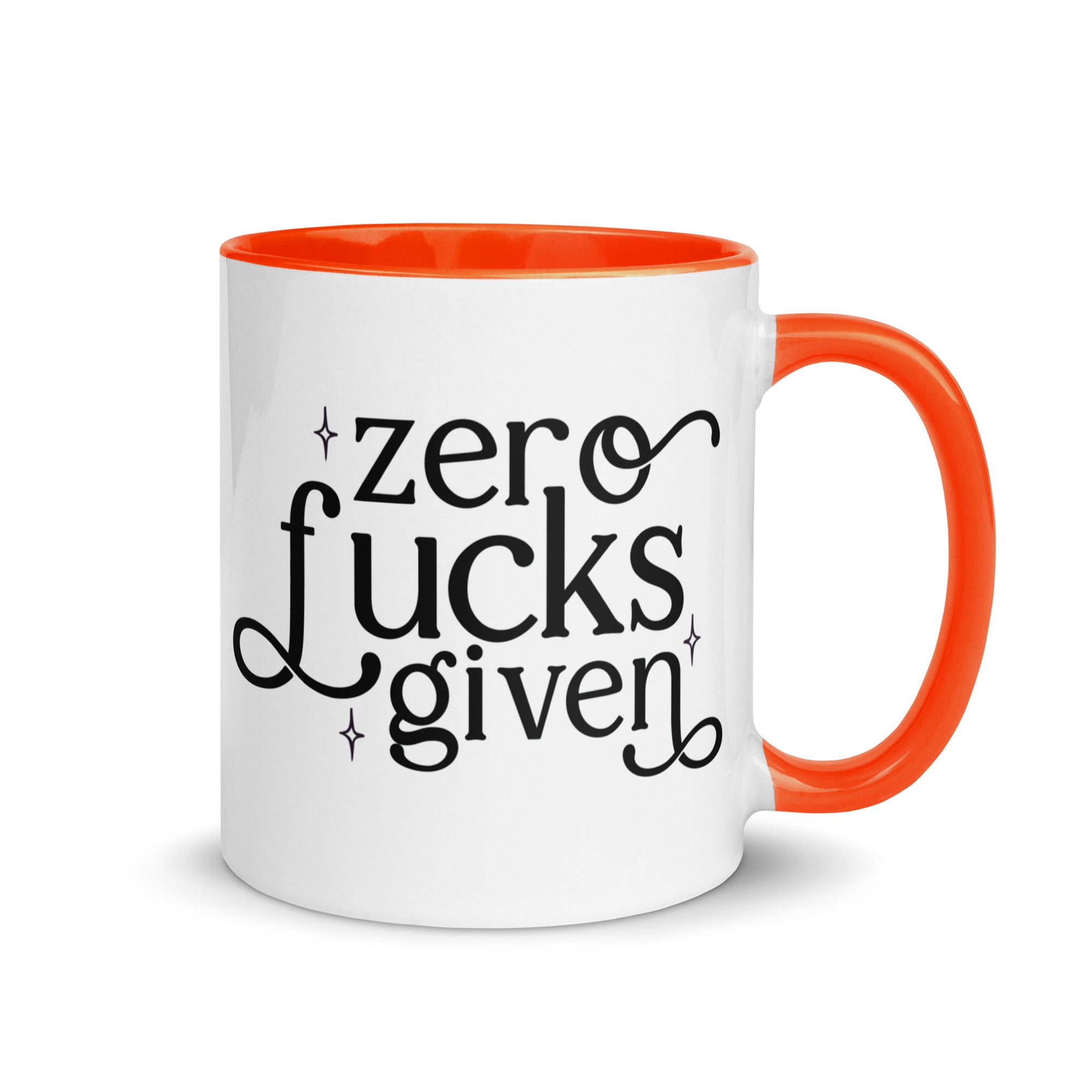 Zero Fuck Given Mug with Color Inside-Phoenix Styles