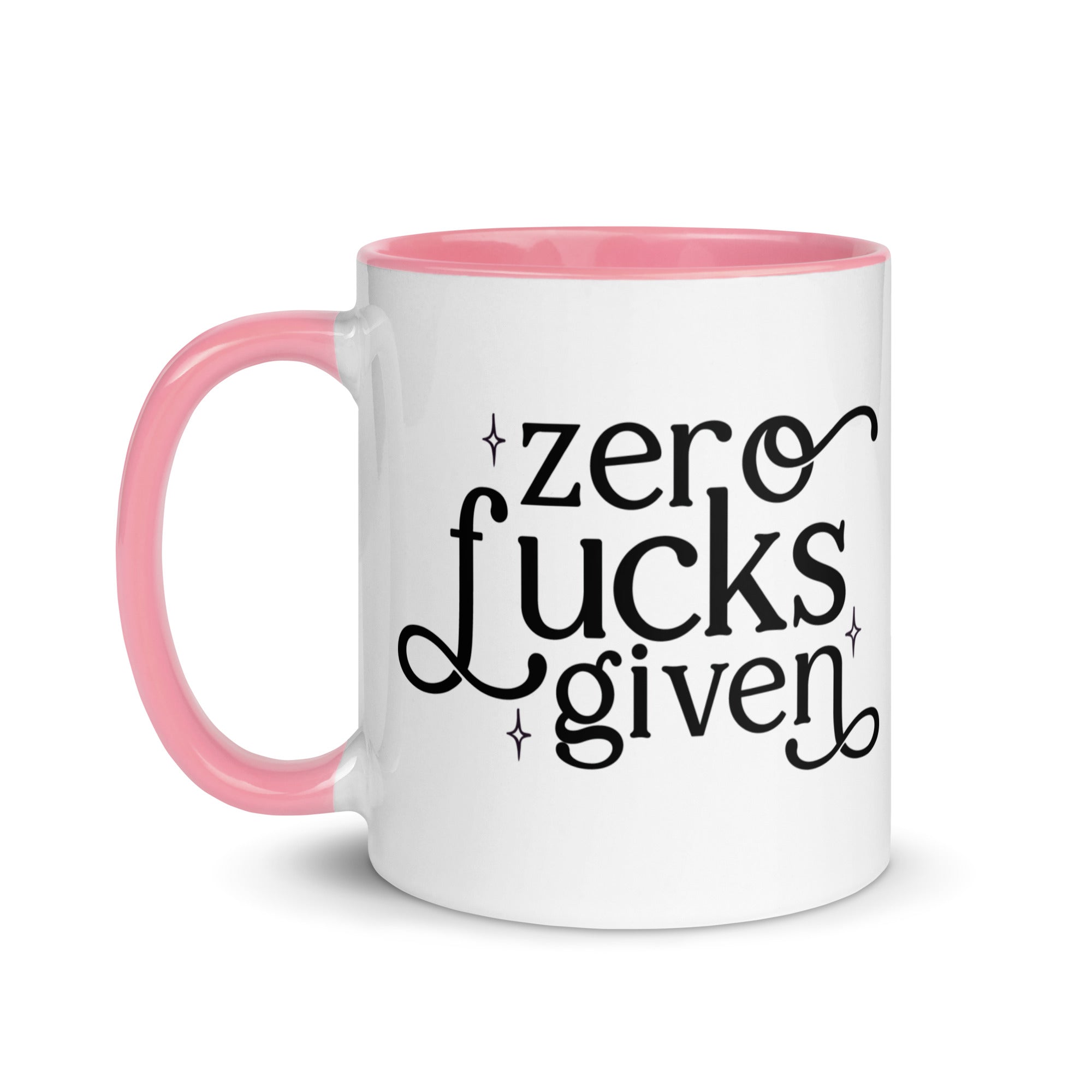 Zero Fuck Given Mug with Color Inside-Phoenix Styles