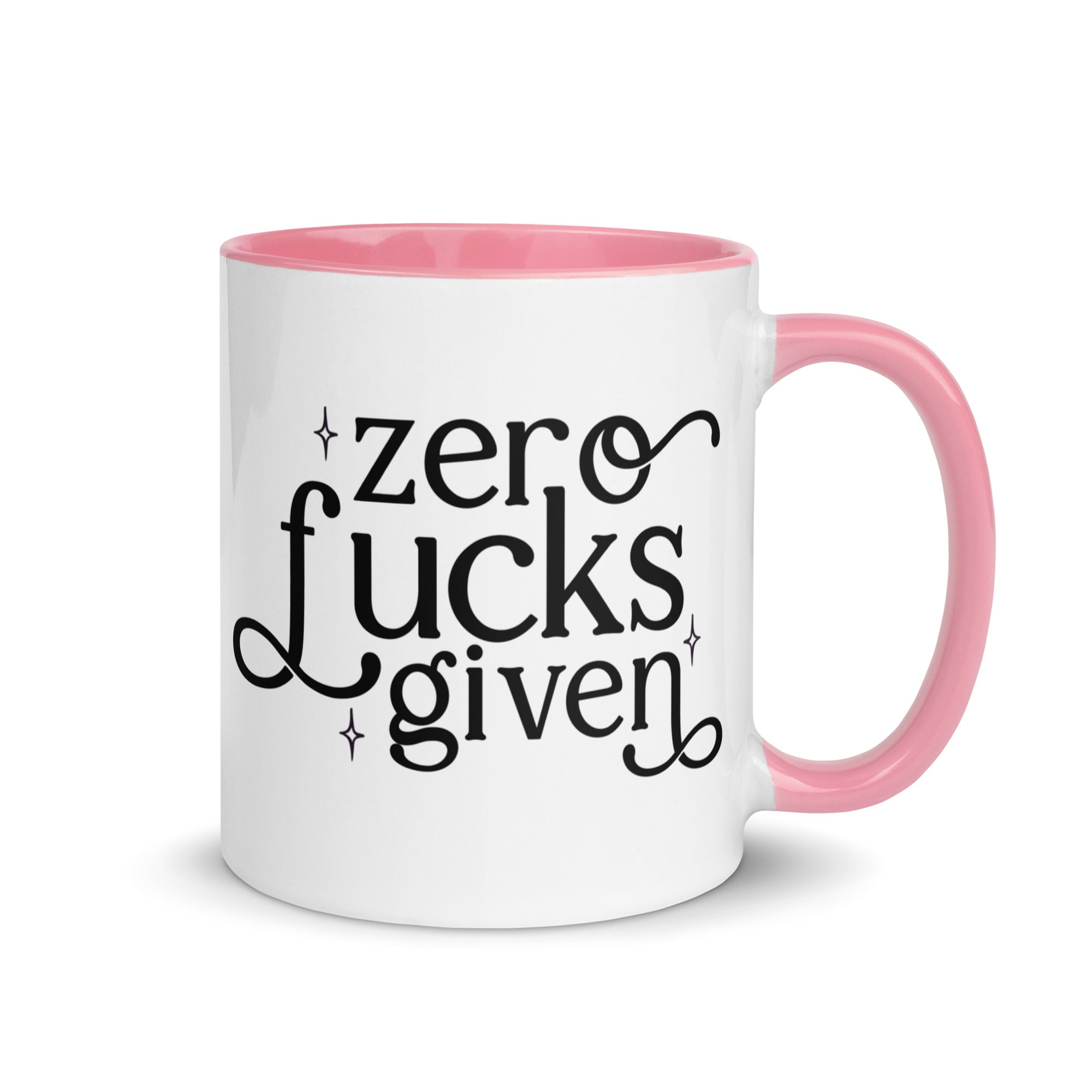 Zero Fuck Given Mug with Color Inside-Phoenix Styles