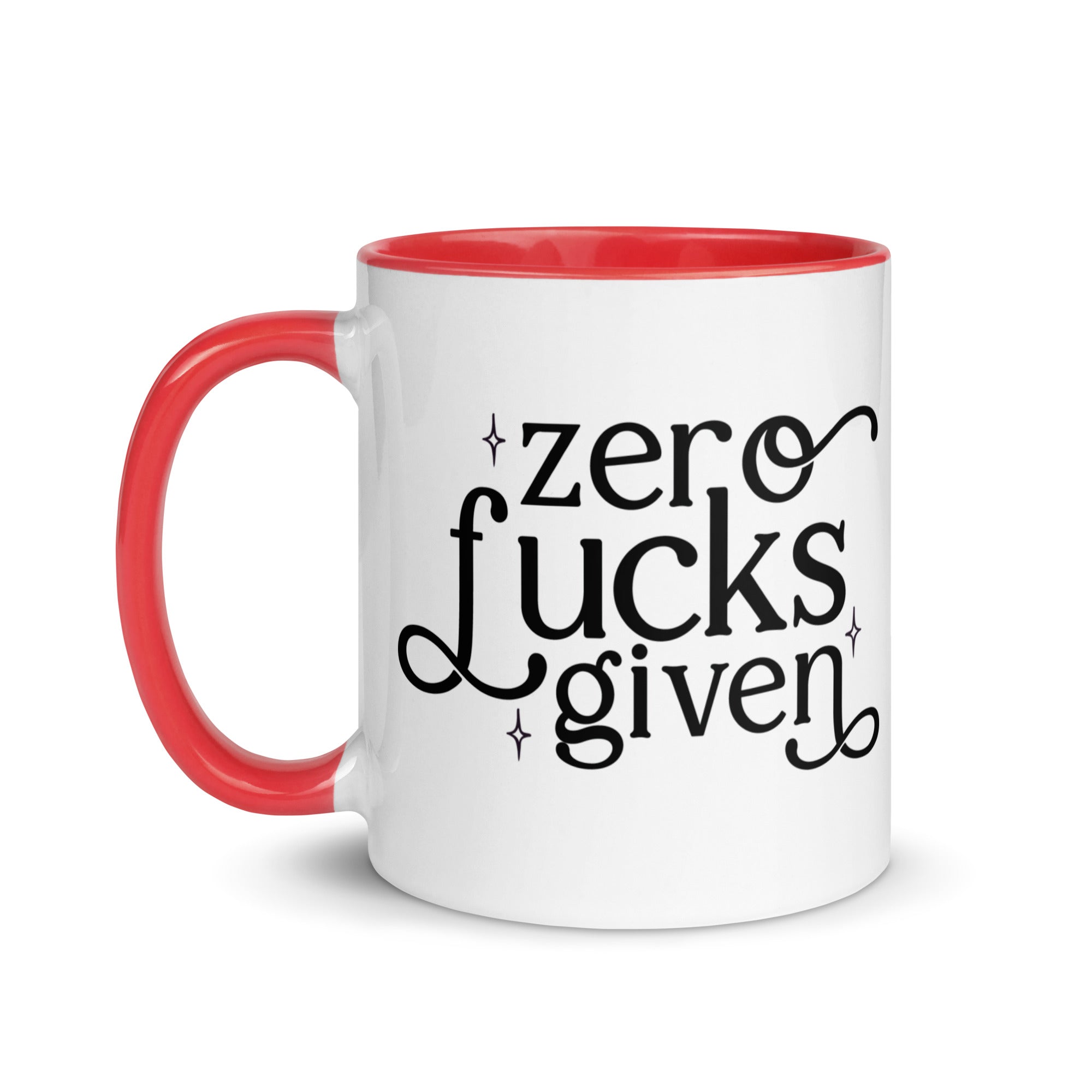 Zero Fuck Given Mug with Color Inside-Phoenix Styles