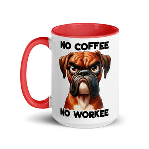 No Coffee No Workee- Bull Dog Mug-Phoenix Styles