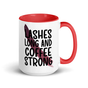 Lashes Long and Coffee Strong Mug-Phoenix Styles