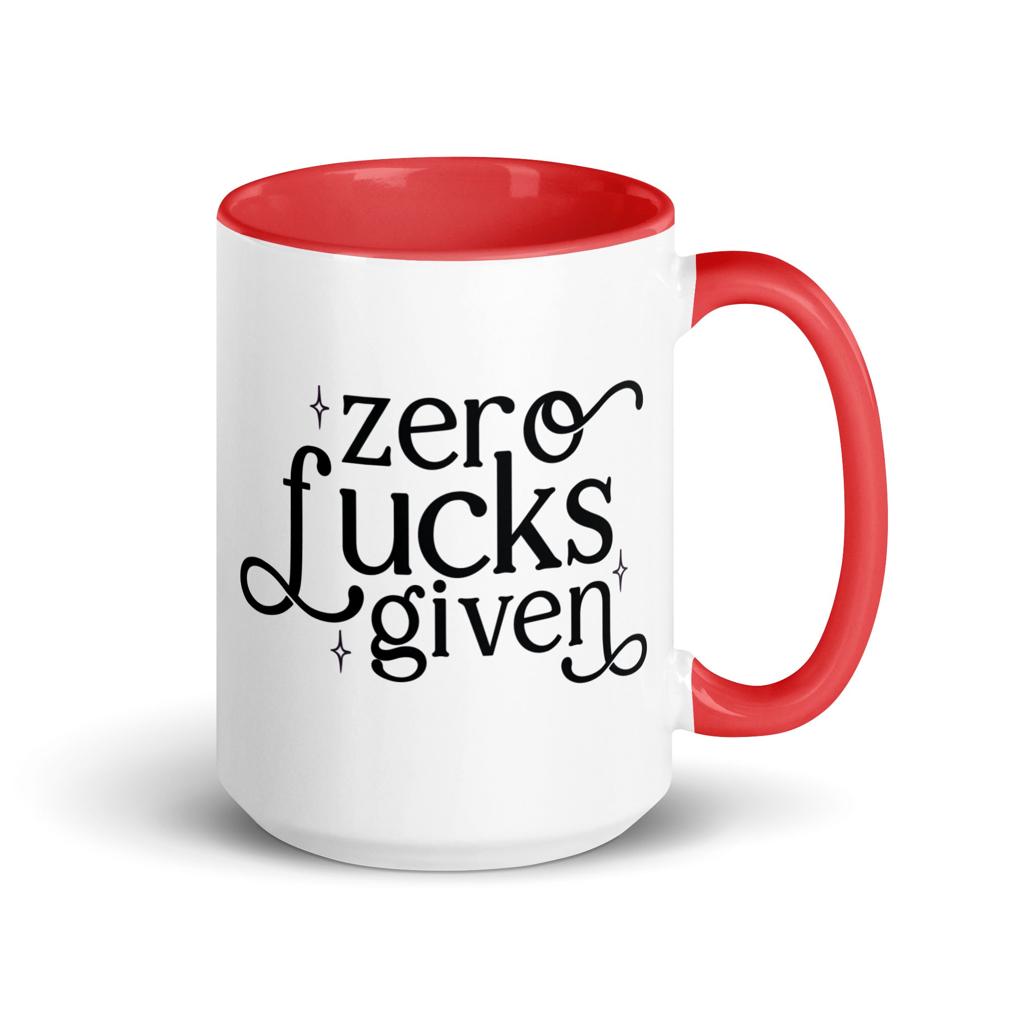 Zero Fuck Given Mug with Color Inside-Phoenix Styles