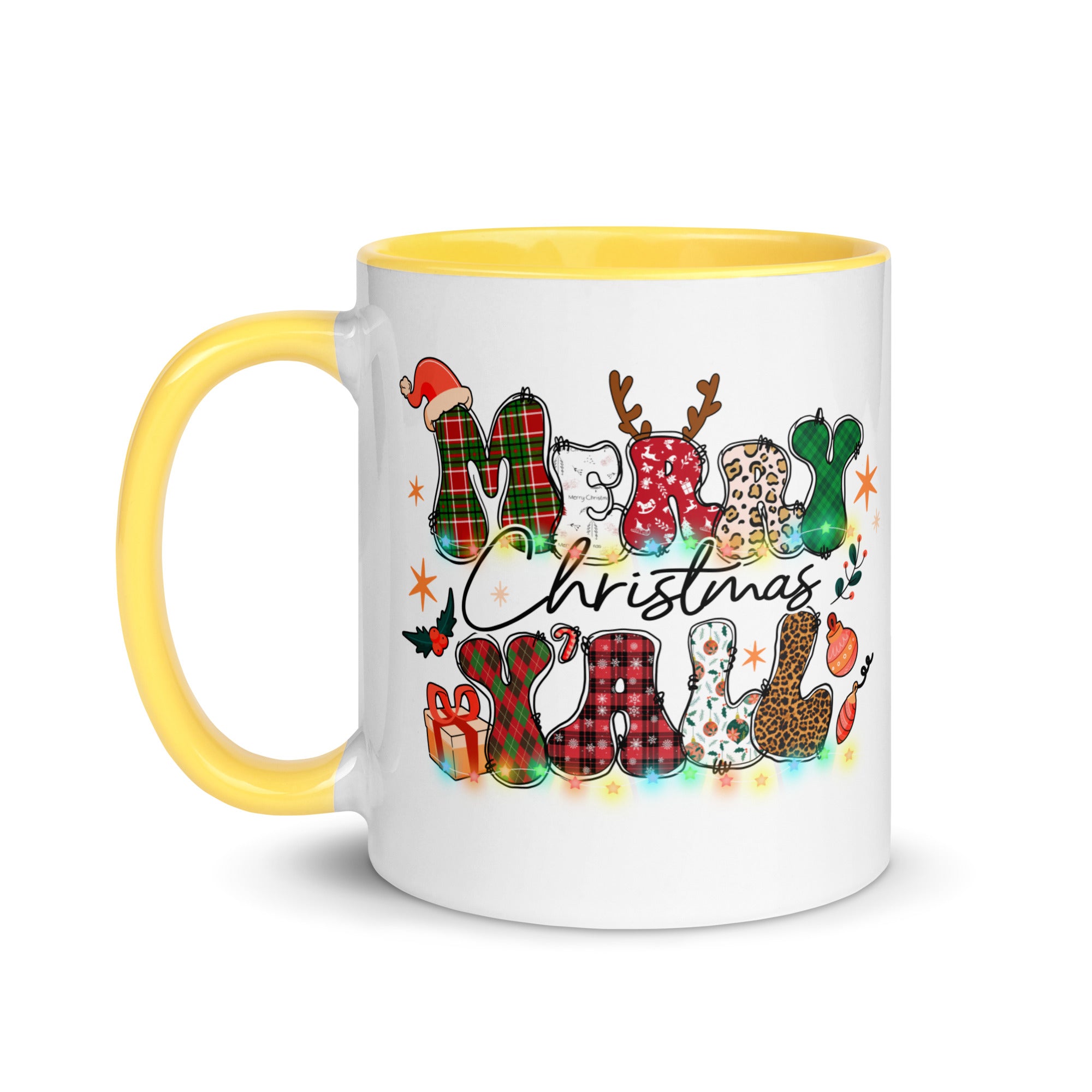 Merry Christmas Yall Mug with Color Inside-Phoenix Styles