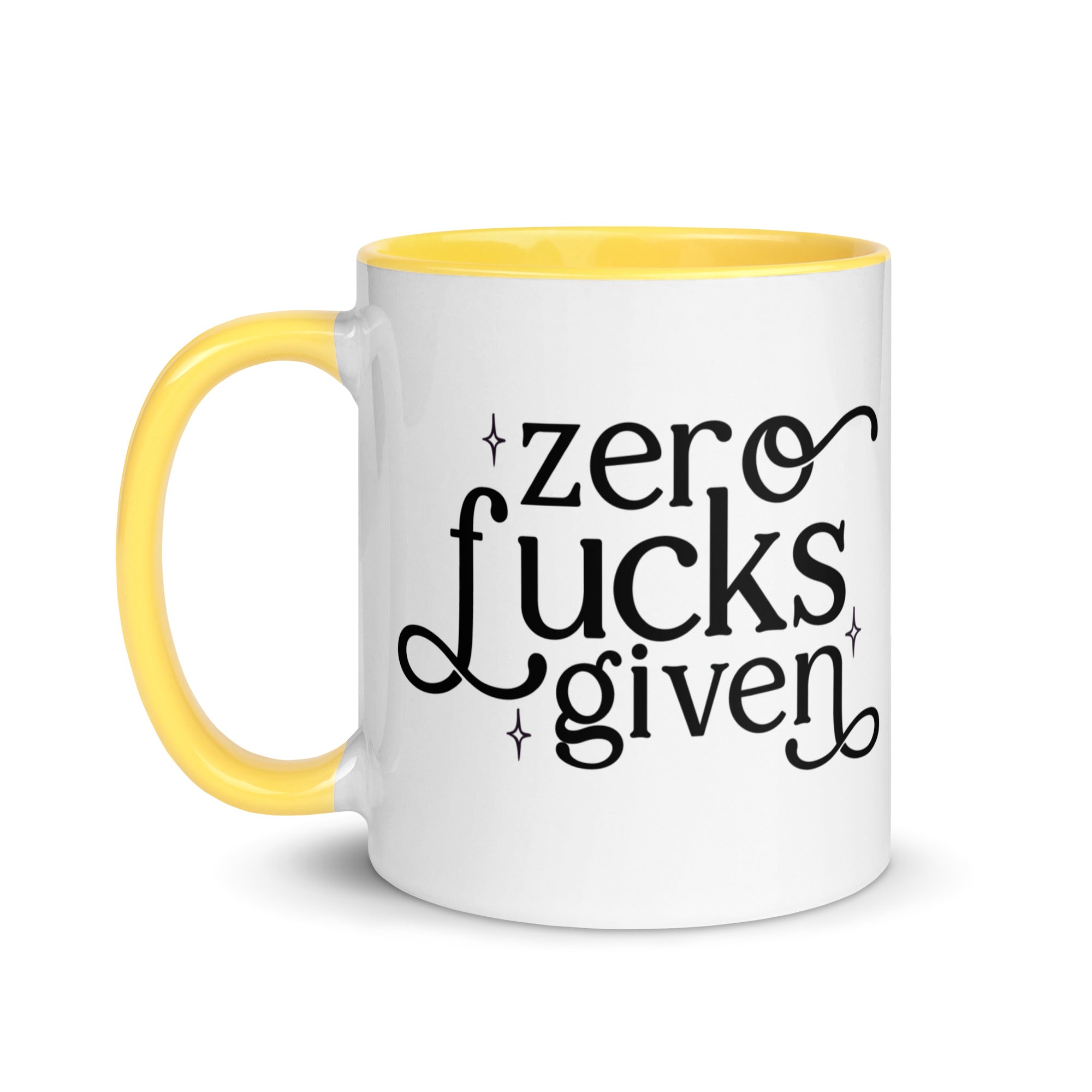 Zero Fuck Given Mug with Color Inside-Phoenix Styles