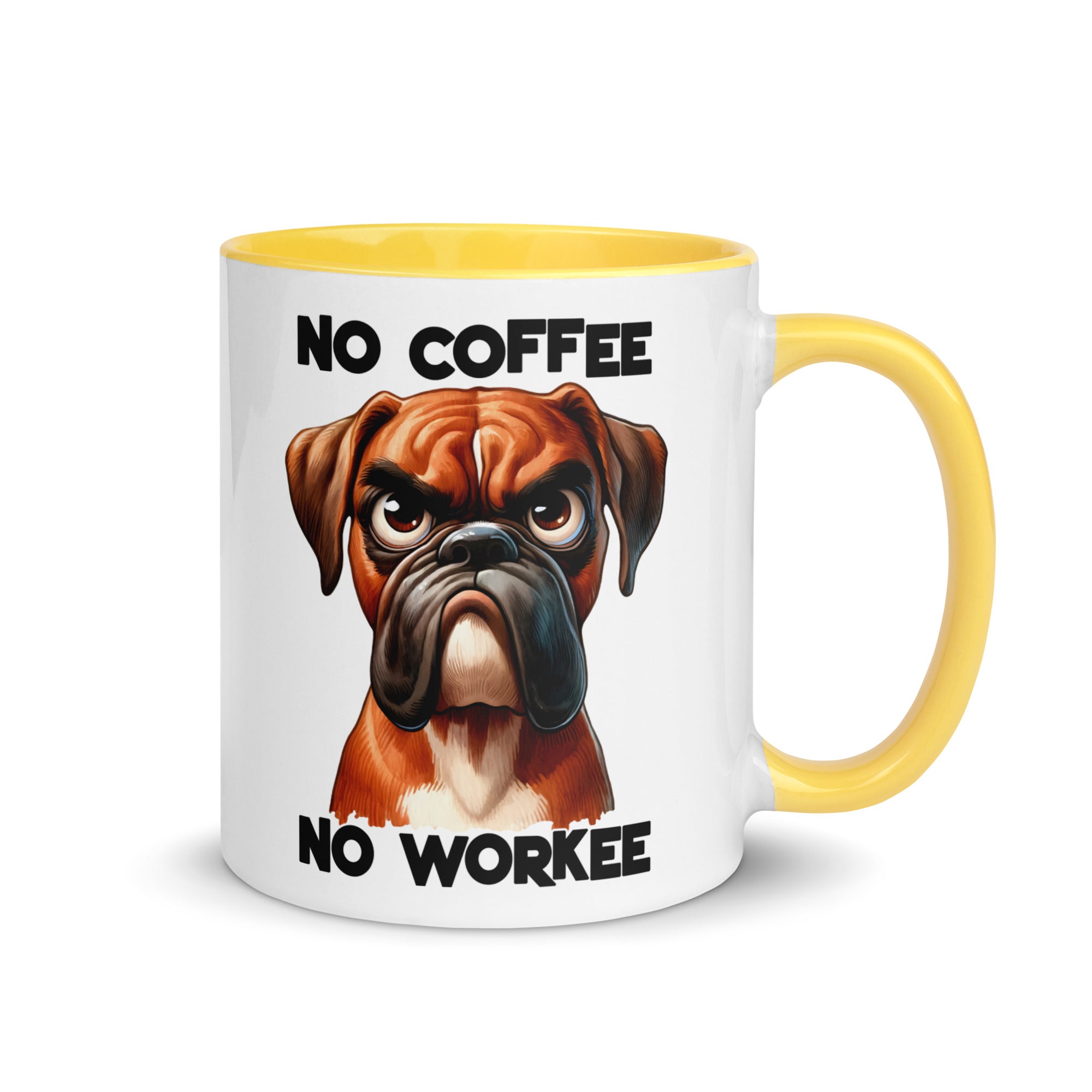 No Coffee No Workee- Bull Dog Mug-Phoenix Styles