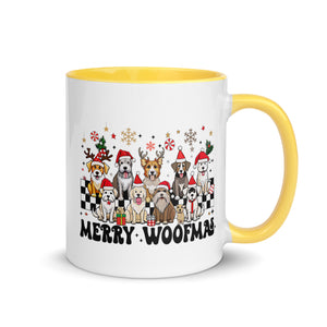 Merry Woofmas Mug with Color Inside-Phoenix Styles