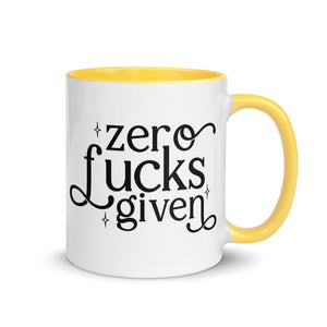 Zero Fuck Given Mug with Color Inside-Phoenix Styles