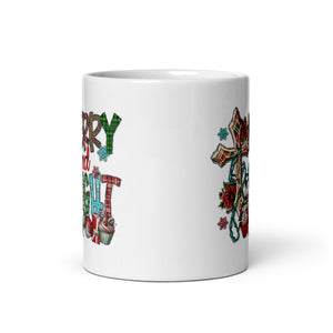 Merry and Bright White glossy mug-Phoenix Styles