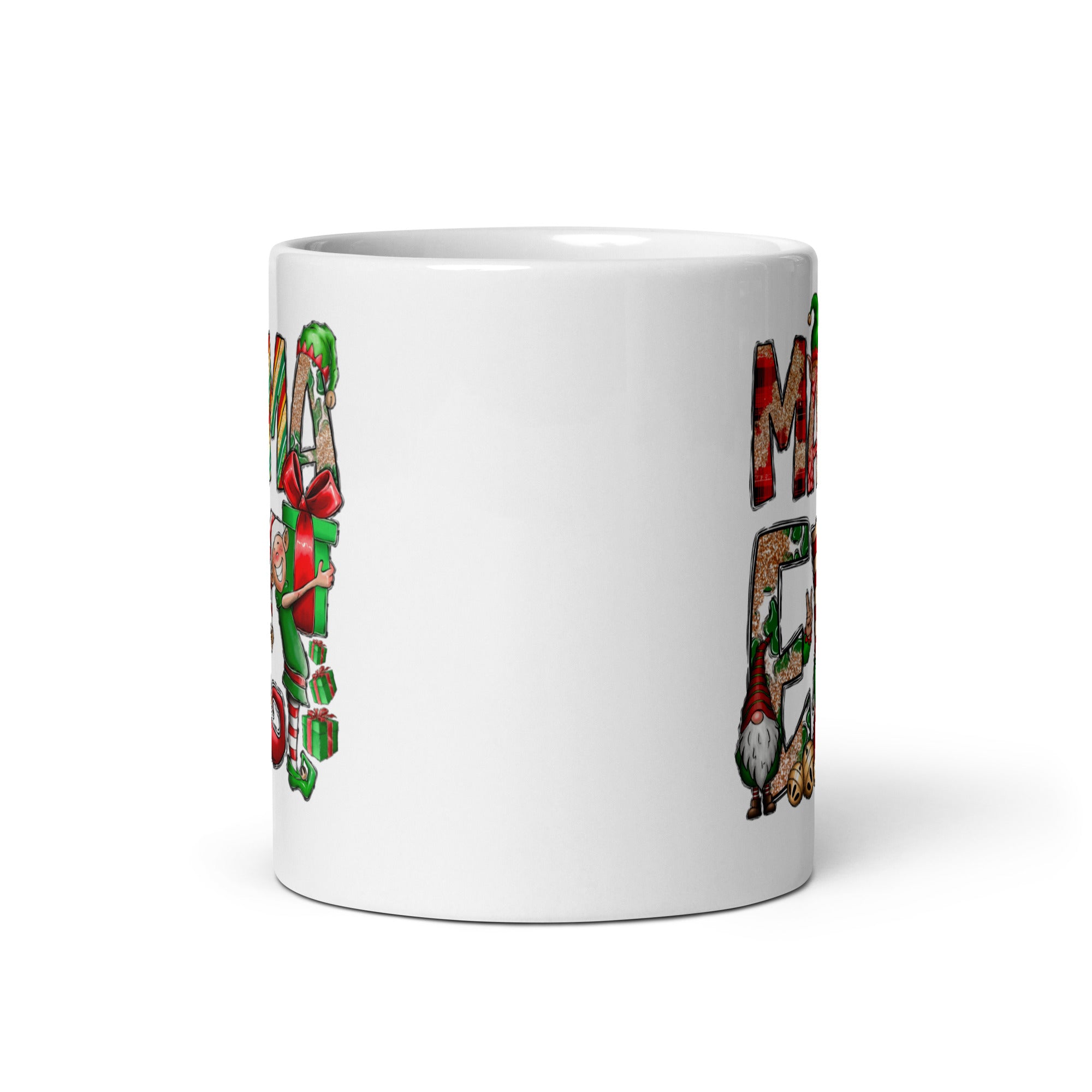 Mama Elf White glossy mug-Phoenix Styles