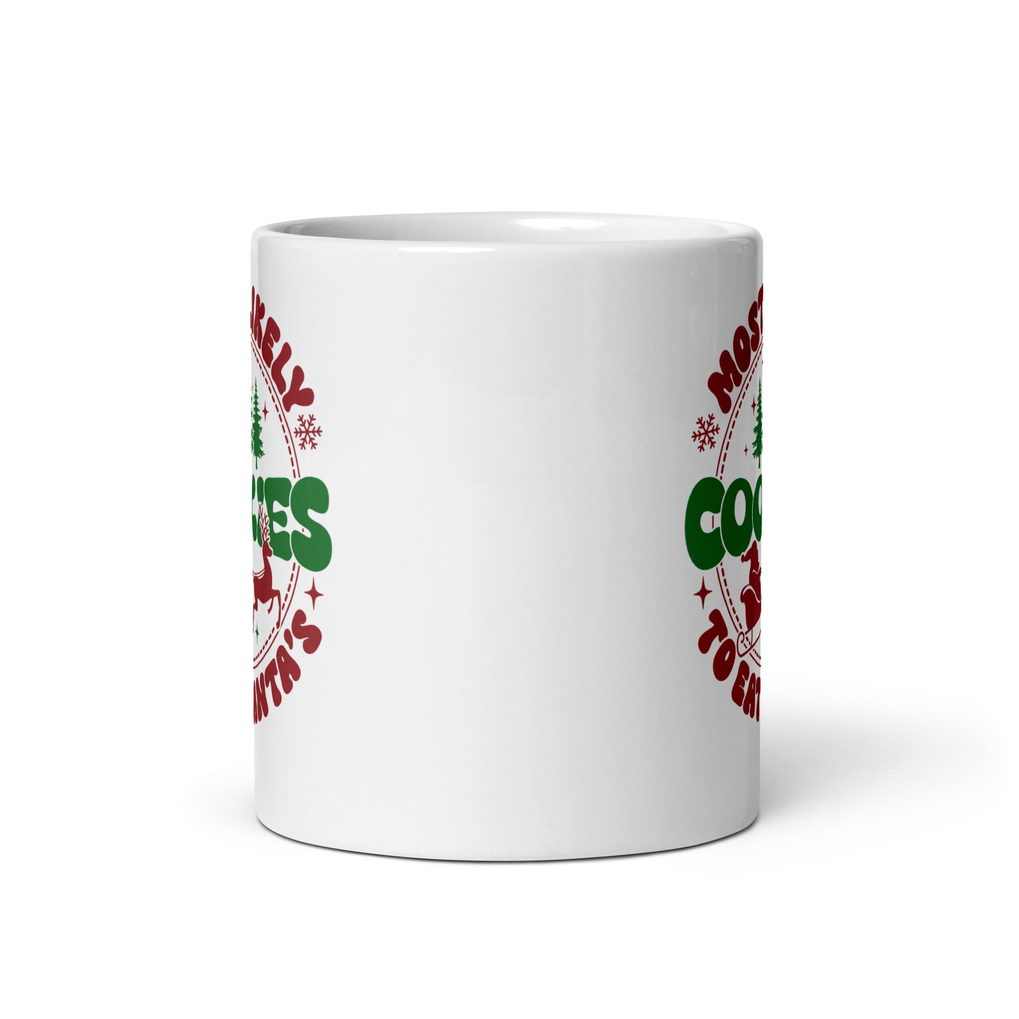 Most Likely to Eat Santa's Cookies White glossy mug-Phoenix Styles